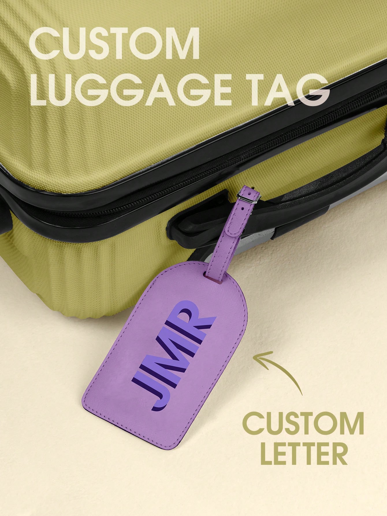 Men Accessories For Travel - Personalisierter Kofferanhänger mit Initialen, individueller Buchstaben-Anhänger