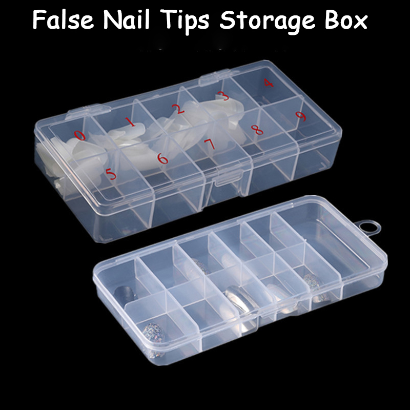 Men'S Accessories Drawer Organizer - 1 Box leere Nagelspitzen-Organizer-Aufbewahrungsbox, 10 Gitter,