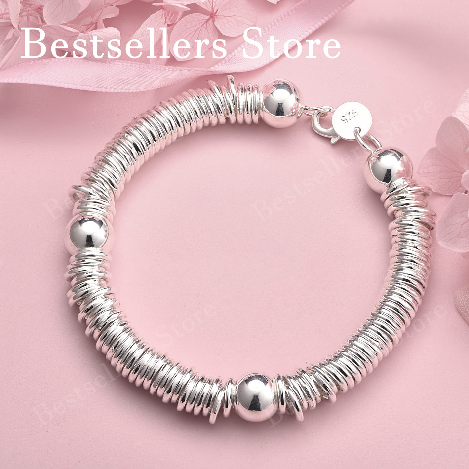 Men Accessories Ring And Bracelet - 925er Sterlingsilber, 8 Zoll, exquisites Multi-Ring-Armband