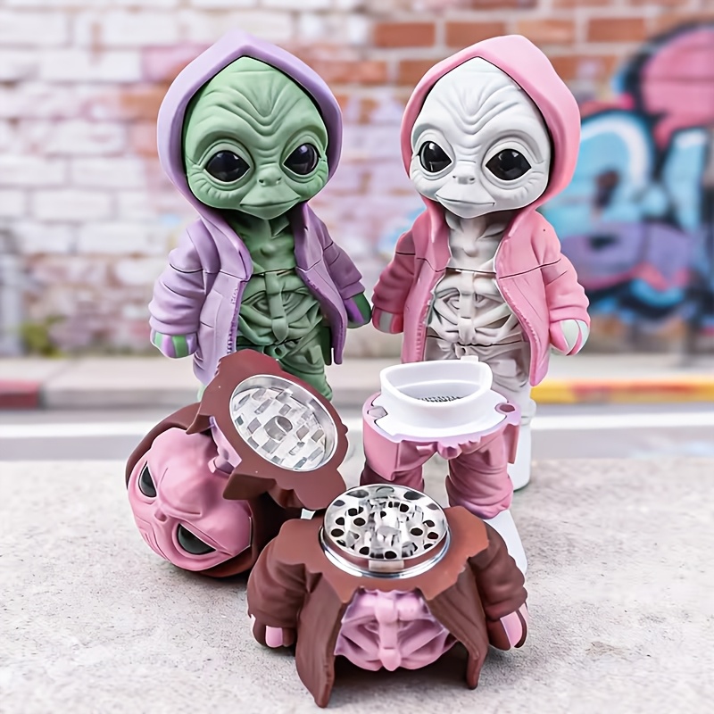 Men Accessories To Gift - Lustiger Alien Kräutermühle Gewürzmühle für Tee