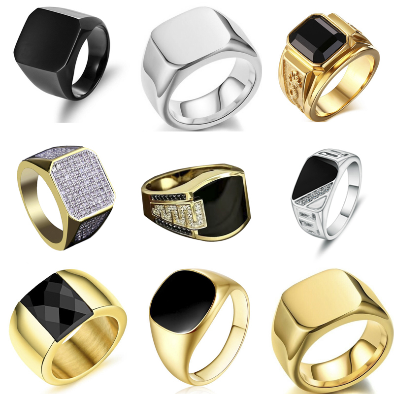 Men'S Accessories Jewelry Sale - Neue 2025, glänzende Metallringe für Männer,