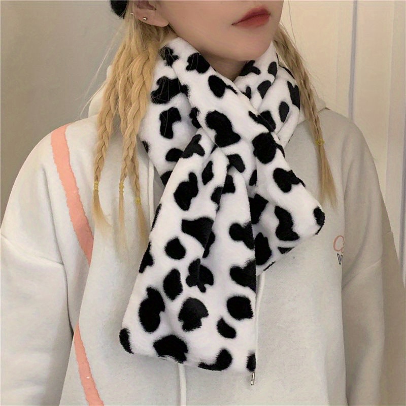 Men Accessories For Neck - 1 Stück Winterwarmer, mit Kuhmuster bedruckter,