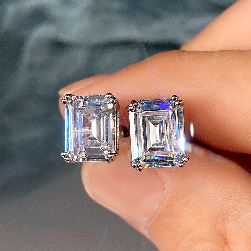 Men'S Accessories Jewelry Sale - Huitan geometrische quadratische Zirkonia Kristall Ohr