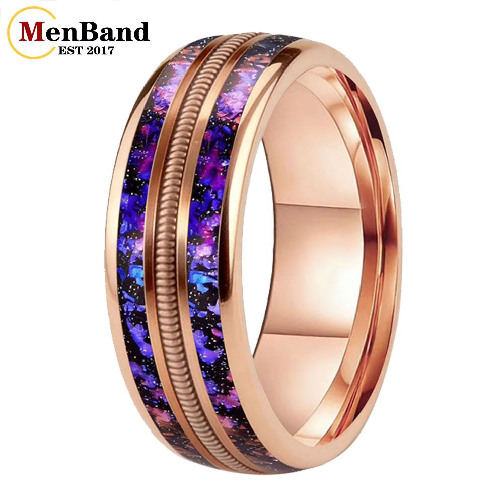 Men Accessories For Wedding - Modischer 8mm Ehering für Damen und