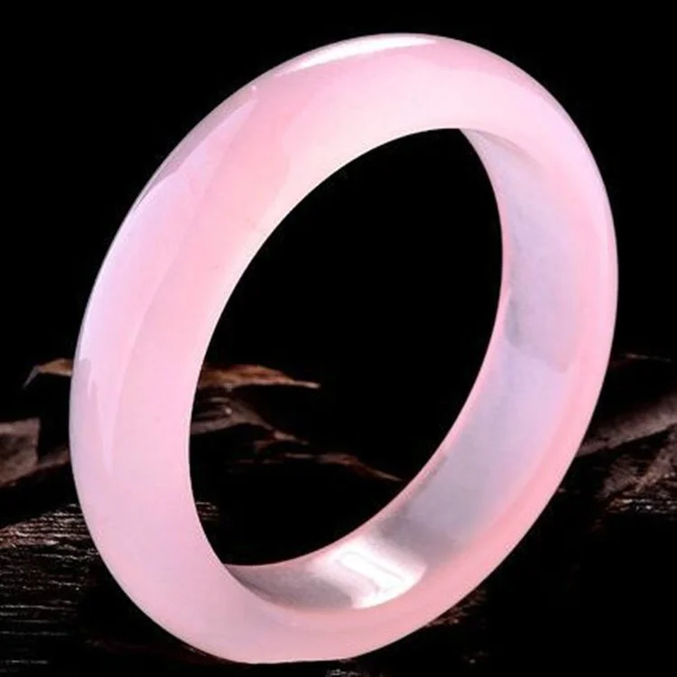 Men Accessories Bracelet - Echte Natürliche Rosa Jade Armreif Armband