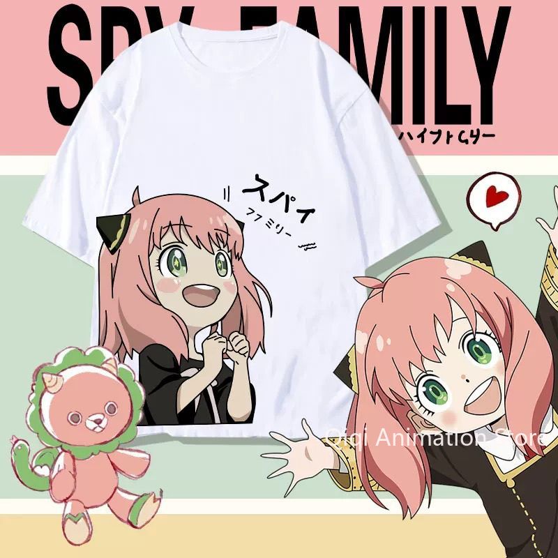 Men Accessories To Gift - SPY×FAMILY Anime Anya Forger Peripheral Kurzarm-T-Shirt,