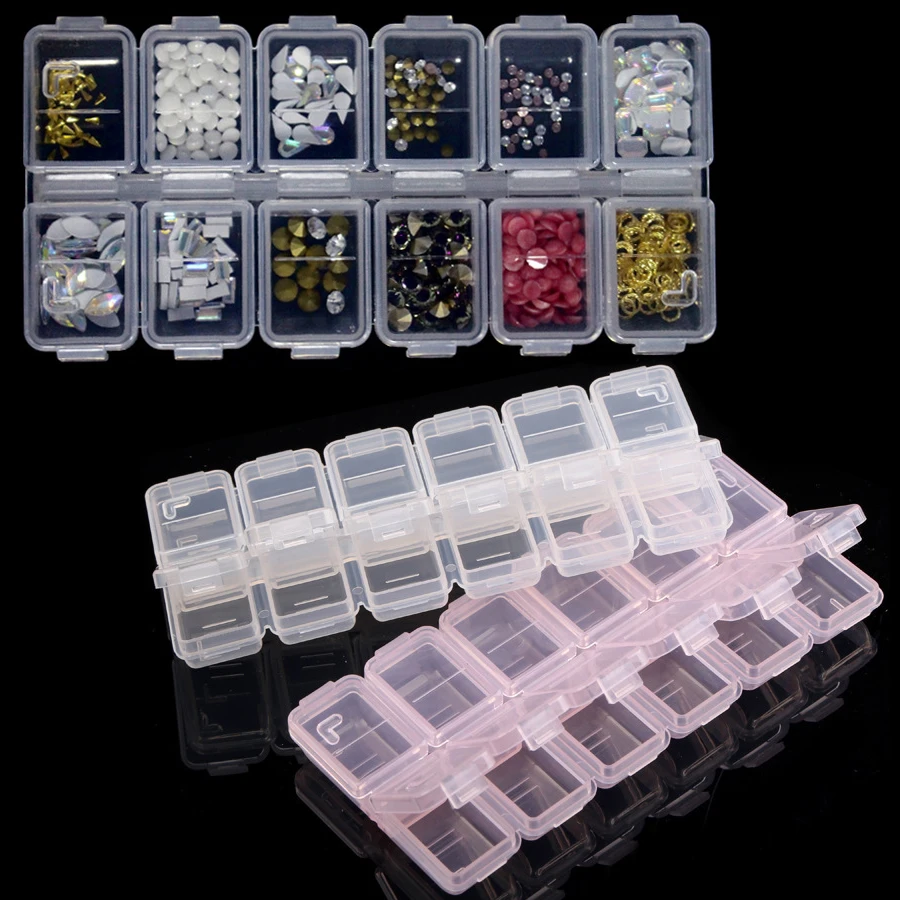 Men'S Accessories Drawer Organizer - 12-Fächer Kunststoff-Organizer für Strass, Nagelkunst-Werkzeug und