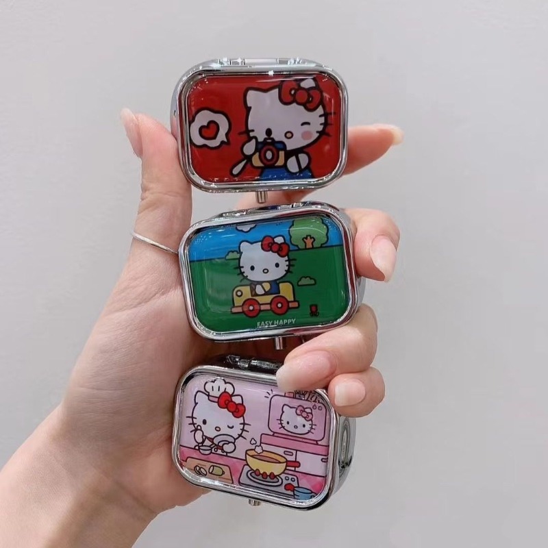 Men'S Accessories Drawer Organizer - Anime Hello Kitty Metall-Aufbewahrungsbox, Pillen-Organizer, unterteilt,