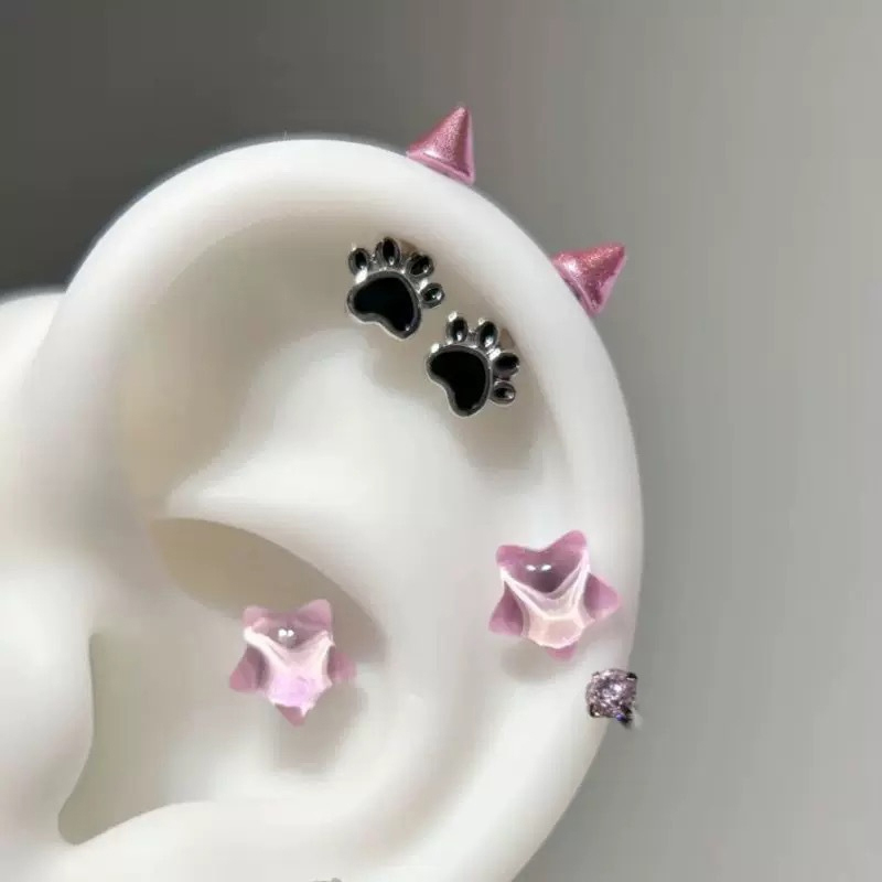 Neue Verkauf 1 paar Nette Katz – Men'S Accessories Jewelry Sale Bewertung und Preis