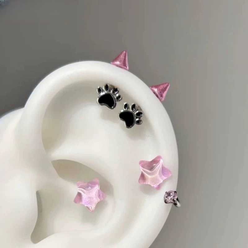 Neue Verkauf 1 paar Nette Katz – Men'S Accessories Jewelry Sale Bewertung und Preis