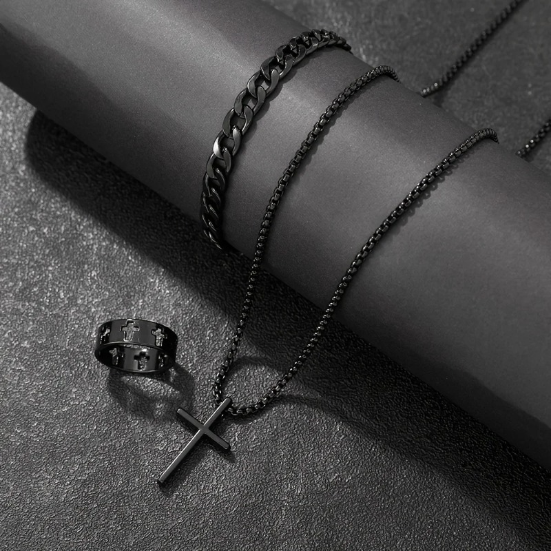 Cross-Style Accessoires-Set Ar – Men Accessories Ring And Bracelet Bewertung und Preis