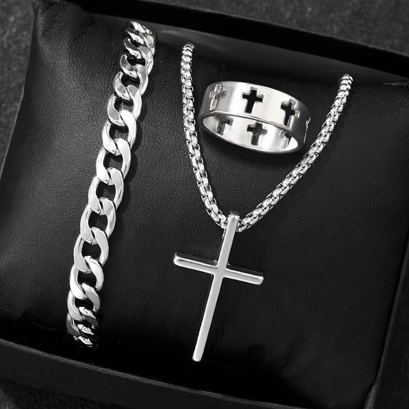 Cross-Style Accessoires-Set Ar – Men Accessories Ring And Bracelet Bewertung und Preis