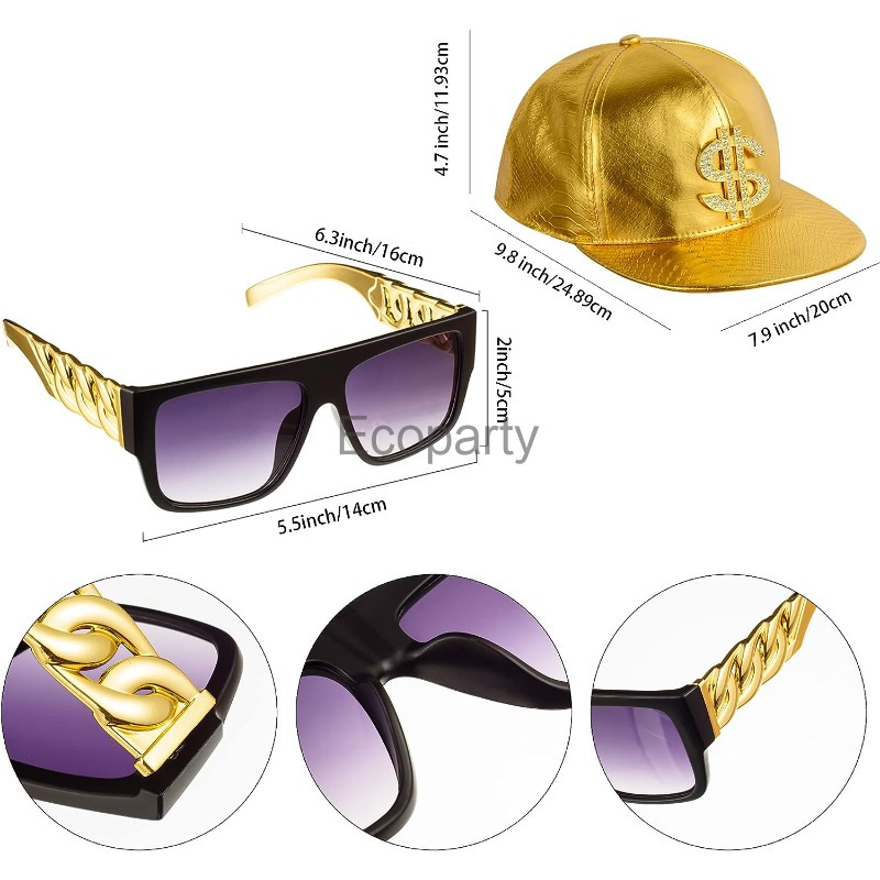 80er 90er Hip Hop Kostüm Zubeh – Men Accessories Ring And Bracelet Bewertung und Preis