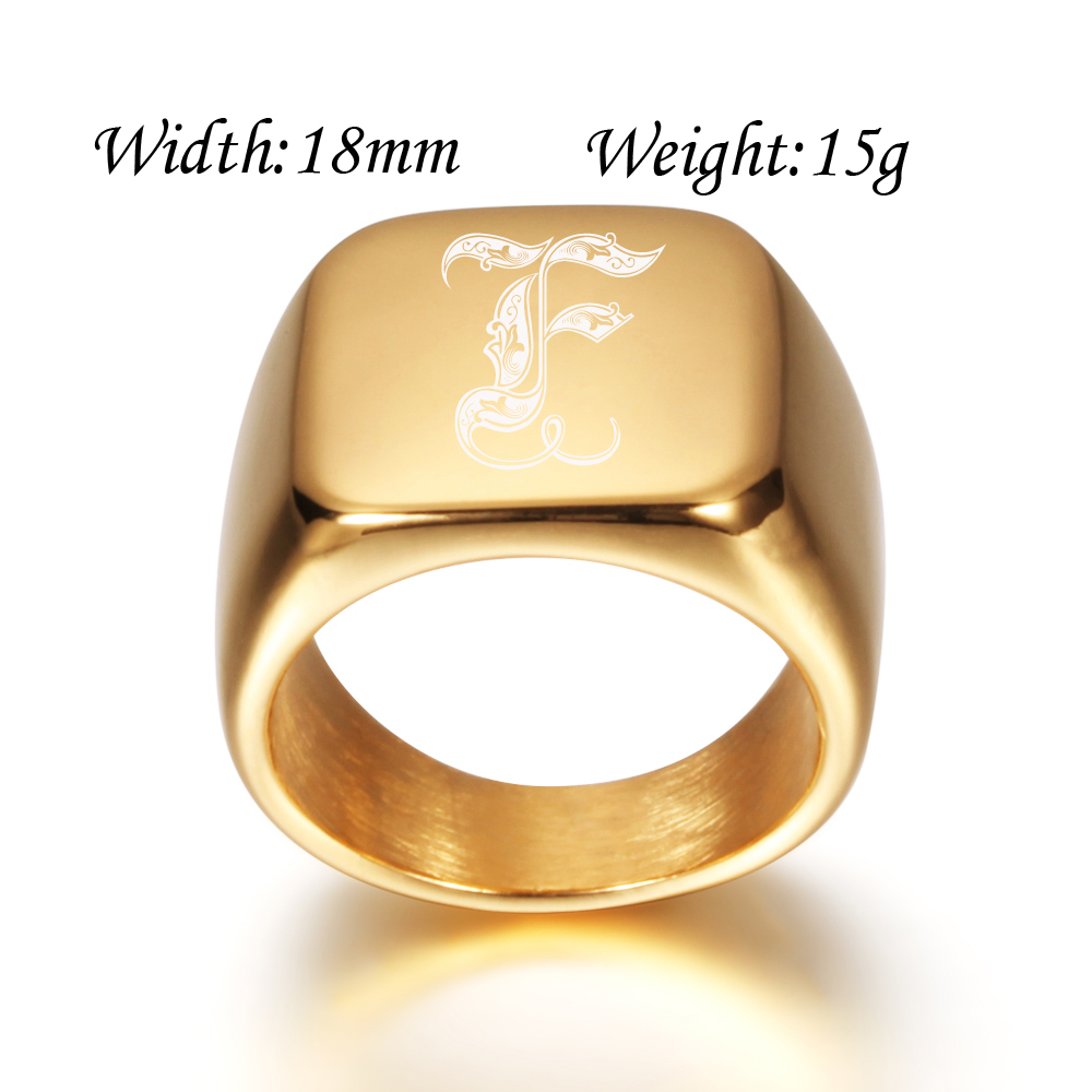 Goldfarbene Herren-Ringe mit g – Men Accessories Wedding Bewertung und Preis