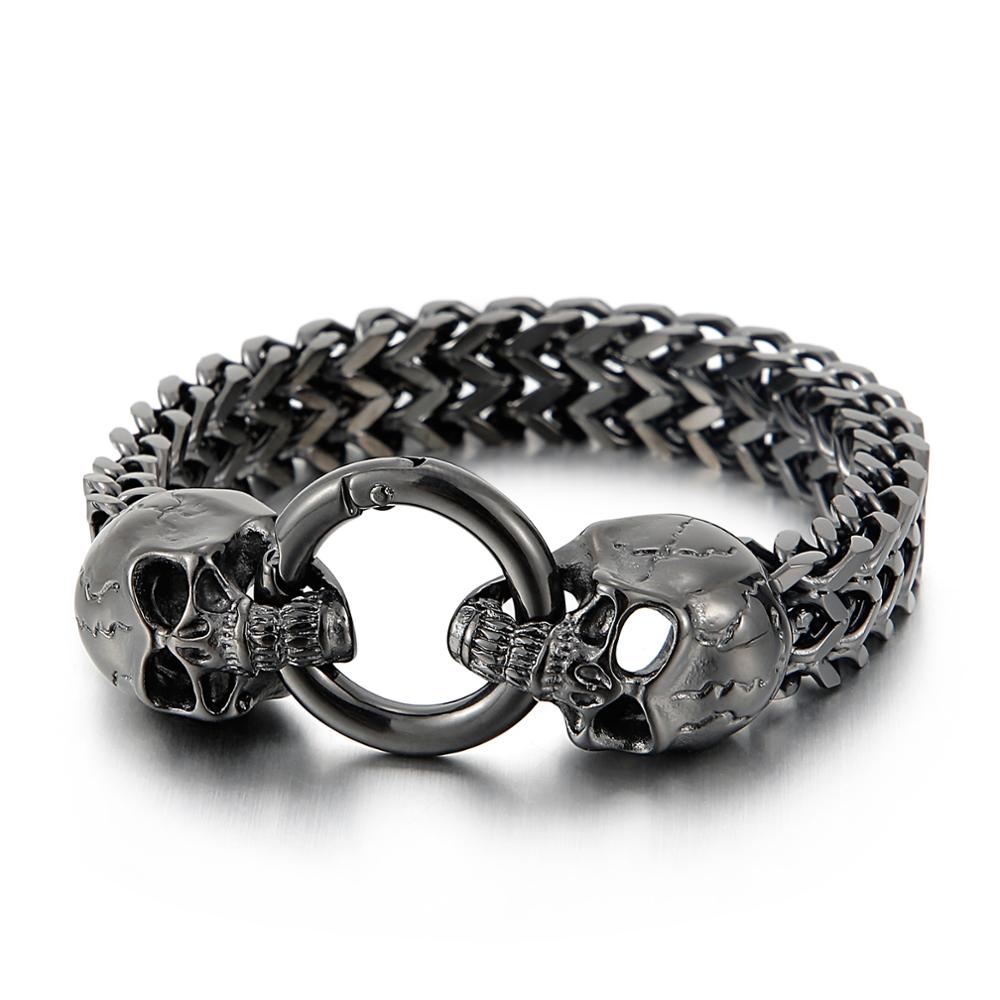 Kalen Punk Edelstahl Schädel C – Men Accessories Ring And Bracelet Bewertung und Preis