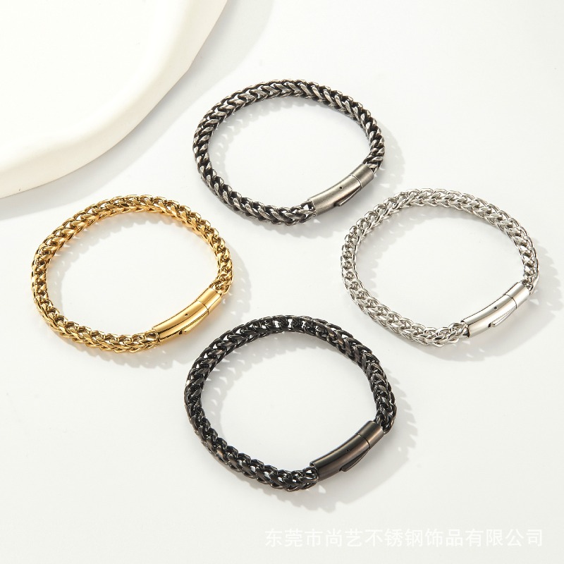 Herren-Armband aus Titanstahl, – Men Accessories Ring And Bracelet Bewertung und Preis