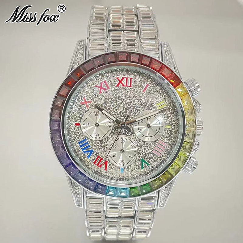 Missfox Luxus gefrorene Uhr fü – Men'S Accessories Luxury Brands Bewertung und Preis