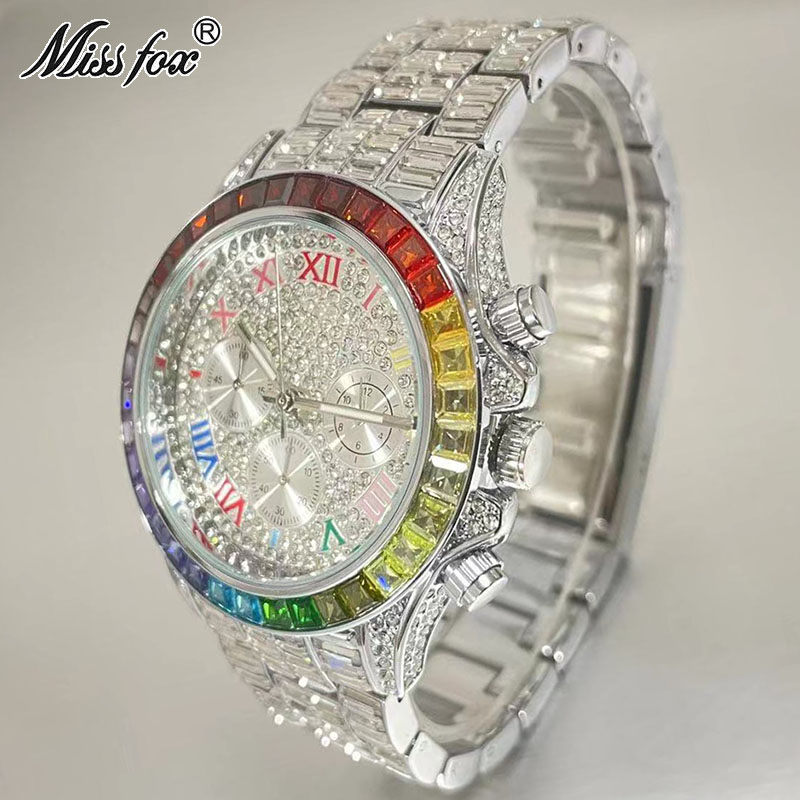 Missfox Luxus gefrorene Uhr fü – Men'S Accessories Luxury Brands Bewertung und Preis