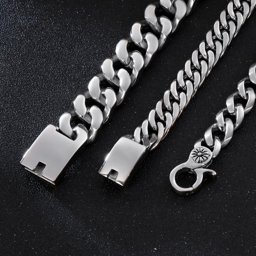 KALEN 22cm Edelstahl Link Kett – Men Accessories Ring And Bracelet Bewertung und Preis