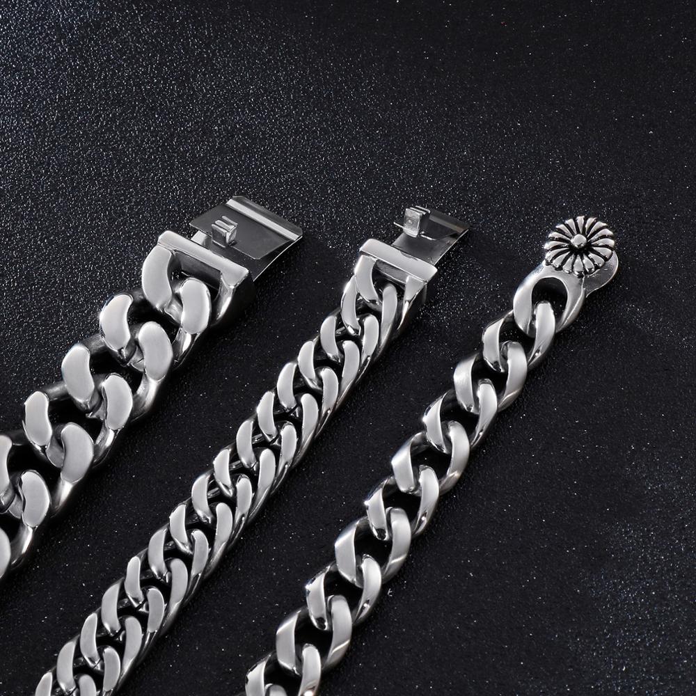 KALEN 22cm Edelstahl Link Kett – Men Accessories Ring And Bracelet Bewertung und Preis