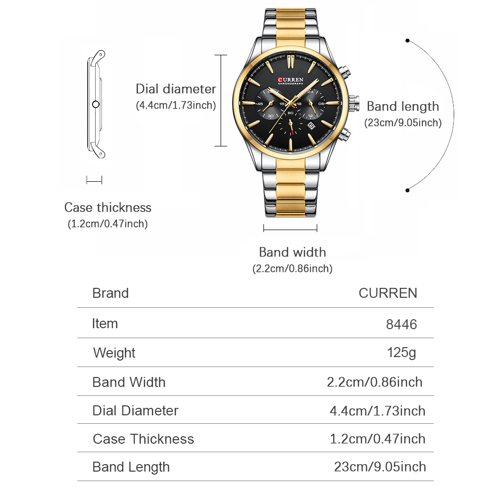 CURREN Casual Quarz Chrono Spo – Men Accessories Bracelet Bewertung und Preis