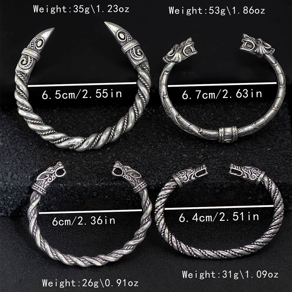 4-teiliges nordisches Wikinger – Men Accessories Ring And Bracelet Bewertung und Preis