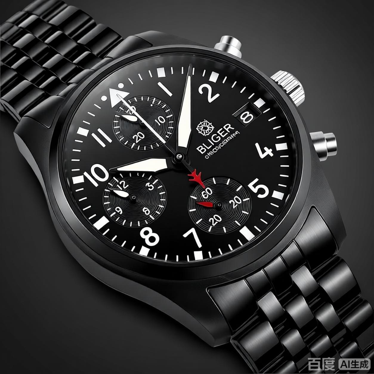 BLIGER Vollschwarze, gebürstet – Men Accessories Bracelet Bewertung und Preis