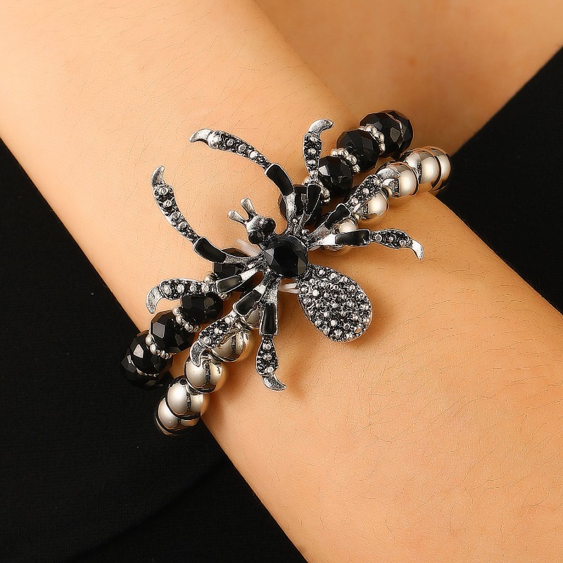 Gotisches Spinnen-Perlen-Armba – Men Accessories Ring And Bracelet Bewertung und Preis