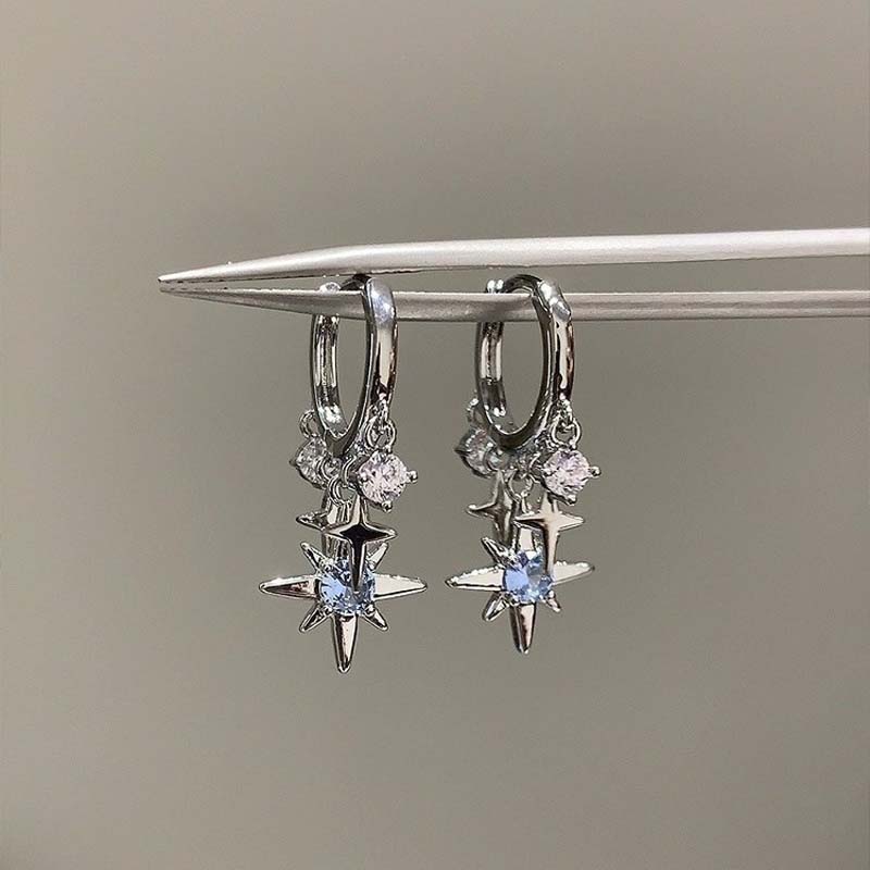 Neue Y2K Blau Zirkon Stern Qua – Men'S Accessories Jewelry Sale Bewertung und Preis