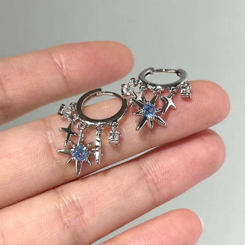 Neue Y2K Blau Zirkon Stern Qua – Men'S Accessories Jewelry Sale Bewertung und Preis